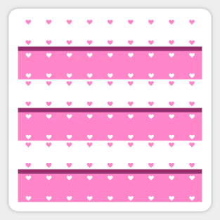 HEARTS In A Row Happy Valentines Day Sticker